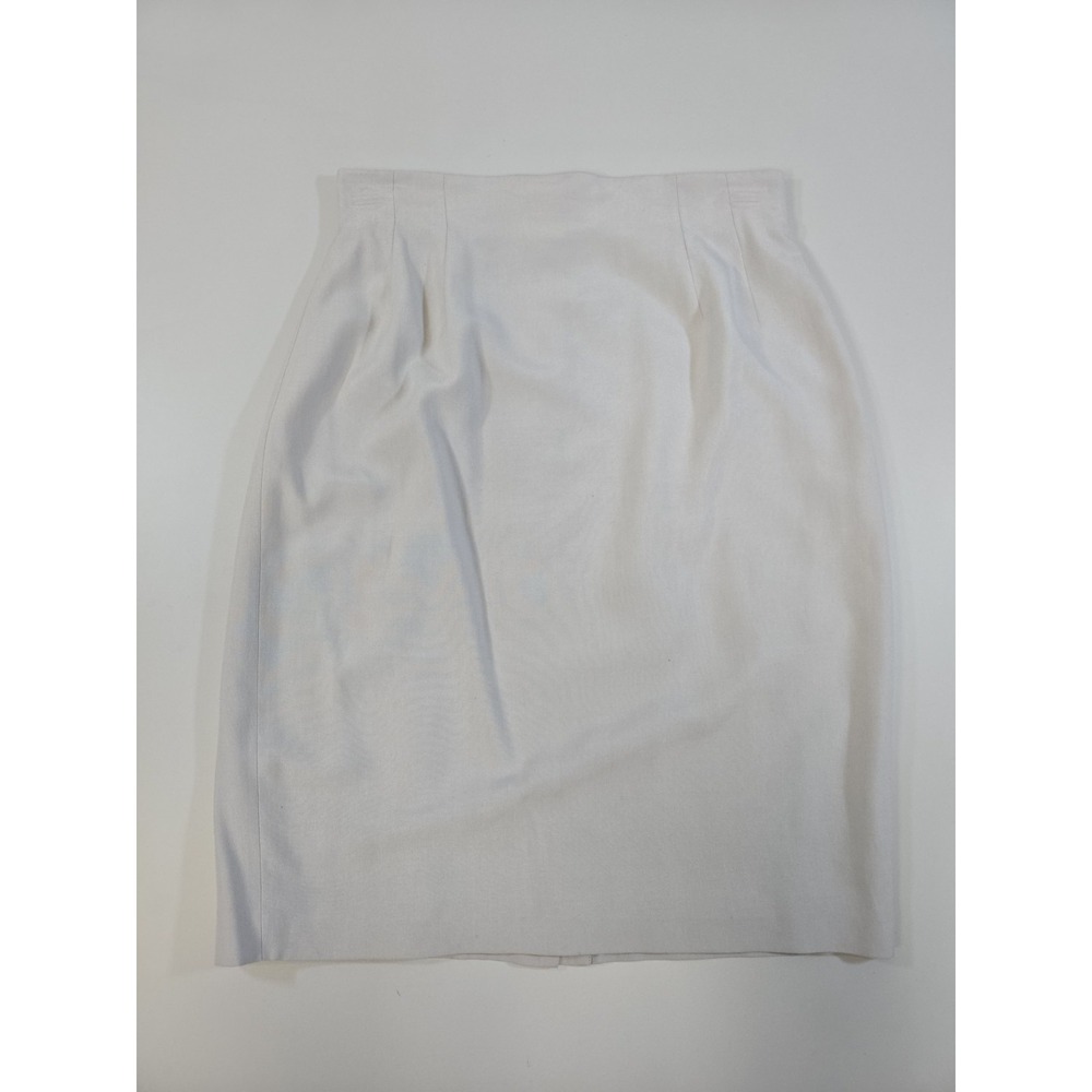 Emanuel Ungaro Women's Petite Silk Skirt Beige Size 6/40